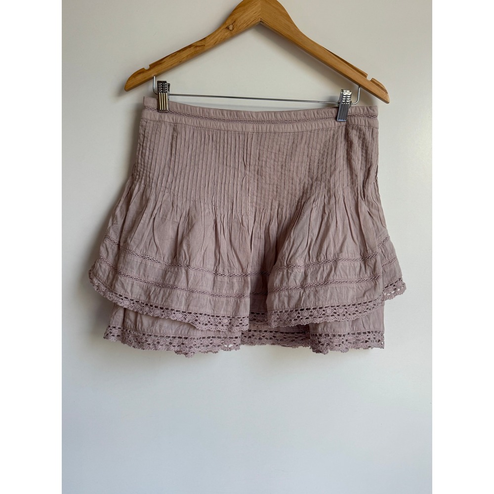 Free People Mauve Pink Layered Mini Skirt